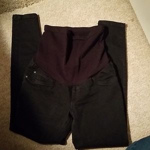 Black maternity skinny jeans